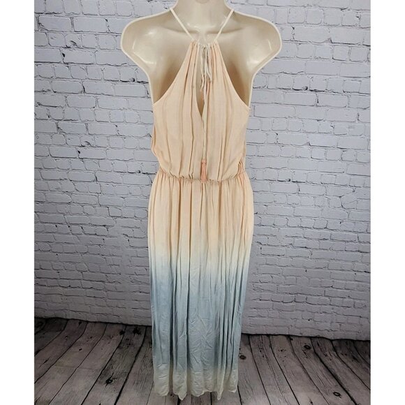 Lulus Multicolor Ombre Sleeveless Lightweight Front Slits Maxi Dress Size XS - Picture 2 of 11